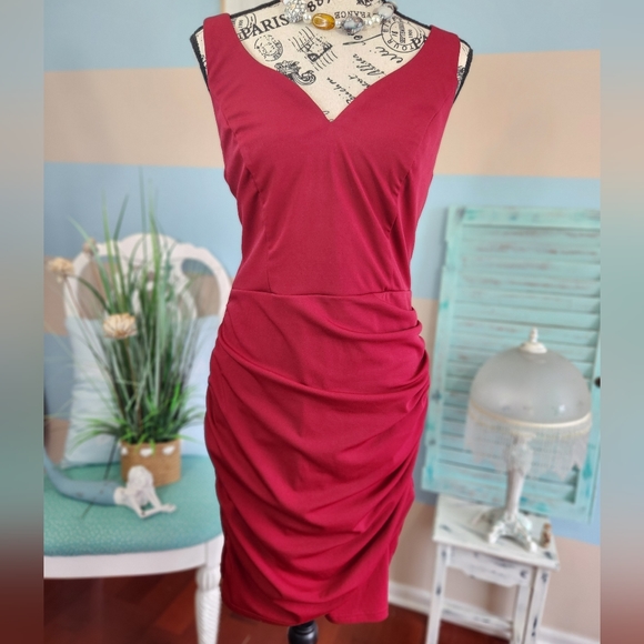 Grace Karin Dresses & Skirts - 29. NWT Grace Karin Dark Red Body Con Dress